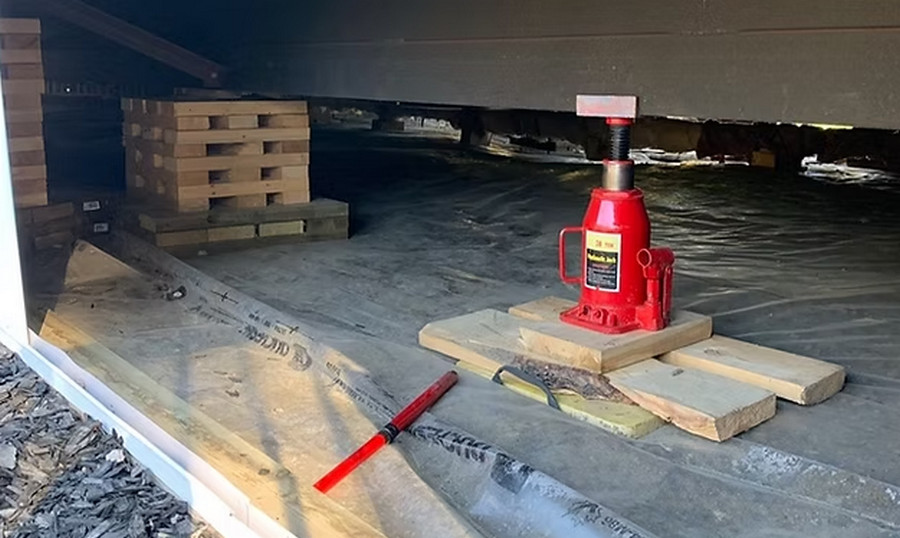 mobile home levelling