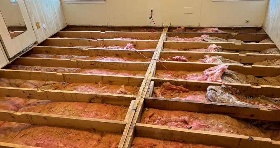 subfloor of a mobile home